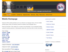 Tablet Screenshot of hillslearning.com